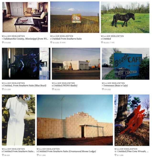 William Eggleston auction on Paddle 8